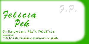 felicia pek business card